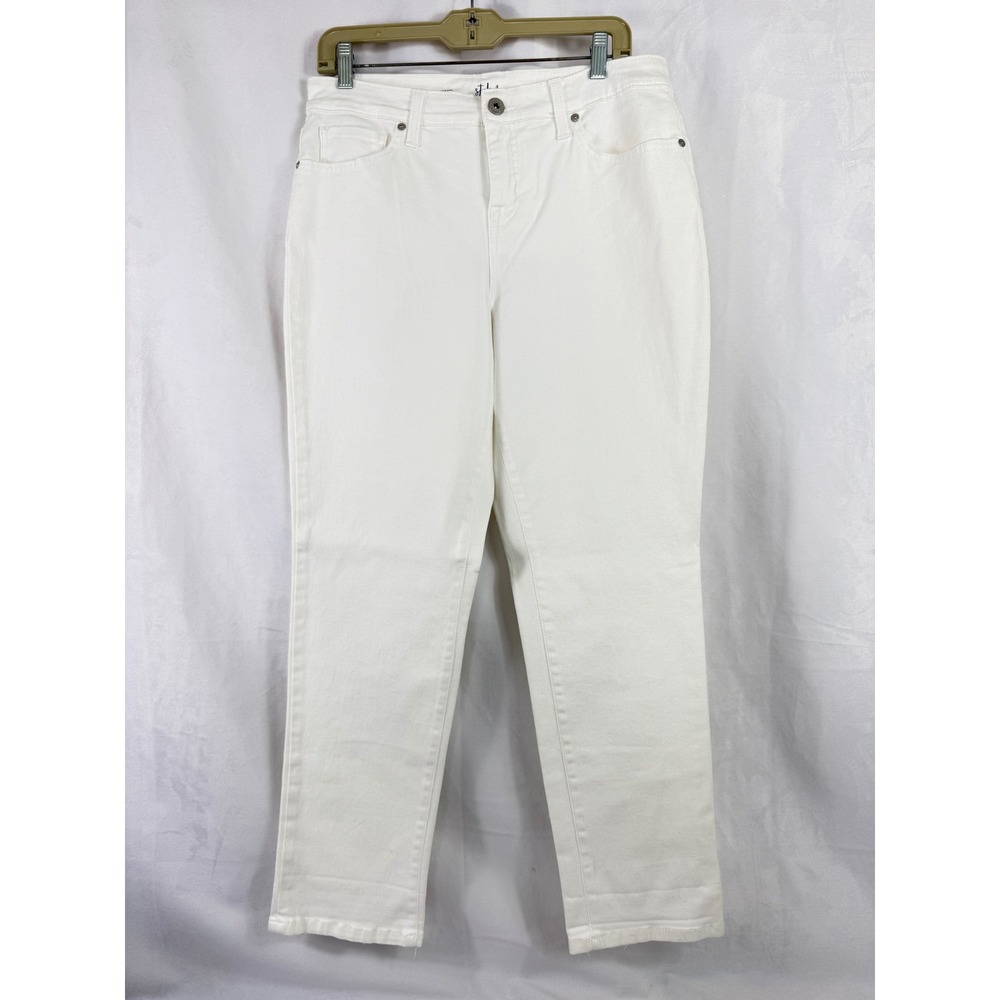 Style & Co. White High-Rise Straight Leg Jeans